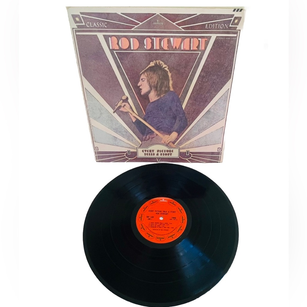 Rare 1971 ROD STEWART Every Picture Tells A Story Vinyl LP  1-609 33 Record Rock